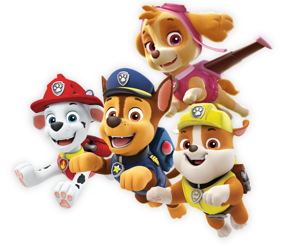 Paw Patrol Pups: Chase, Rubble, Marshall and Skye